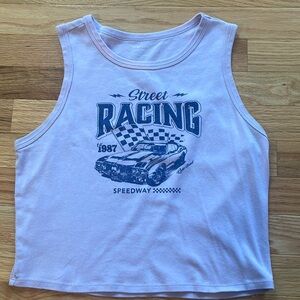 Purple street racing thick sleeve tank top